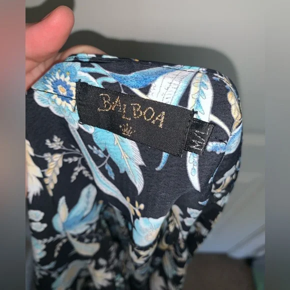 BALBOA Fashion Flowly Floral Tie Back Crop Top - M/L - Picture 4 of 5